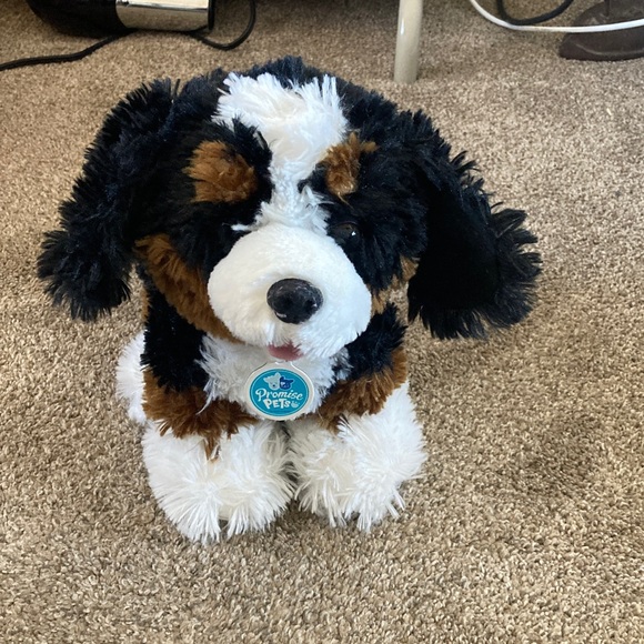 Build-A-Bear Promise Pet Bernese Mountain Black, White, and Brown Stuffed Dog - Picture 2 of 4